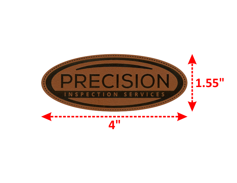 Beautiful artwork created with an enhanced appeal using a simulated sewn look as an official patch Precision Inspection Services